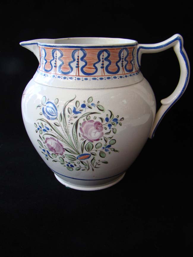 A wonderful English pottery jug circa 1800 inscribed "W P Taylor born November 28, 1766" — image 2